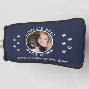 Best Hund Mama Custom Pet Foto Name Navy Blue Golf Headcover
