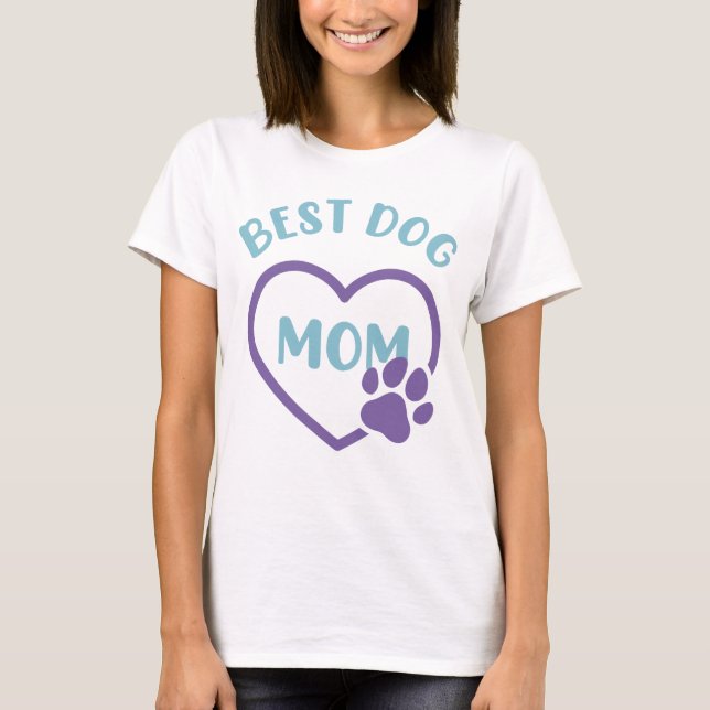 Best Hund Mama Heart W Paw  T-Shirt (Vorderseite)