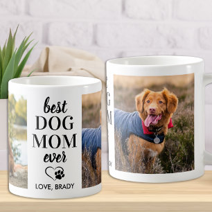 BEST Hunde Mama Ever Personalisiertes Tier 2 Foto Kaffeetasse