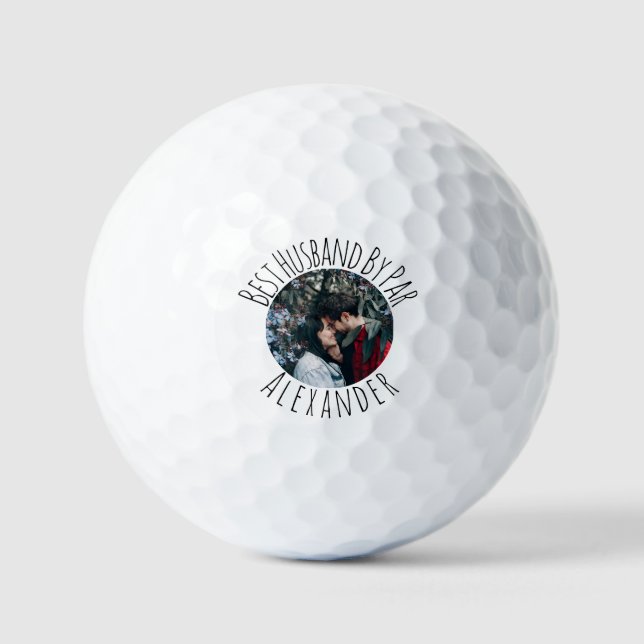 Best Husband By Par Golfer Valentines Day Funny  Golfball (Vorderseite)