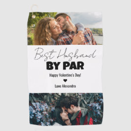 Best Husband By Par Happy Valentines Day Golfer Golfhandtuch