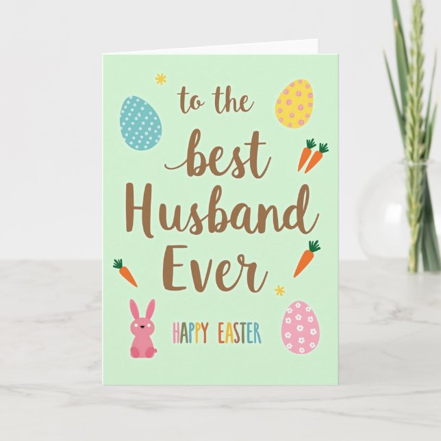 Best Husband Easter Day Card Karte (Vorderseite)