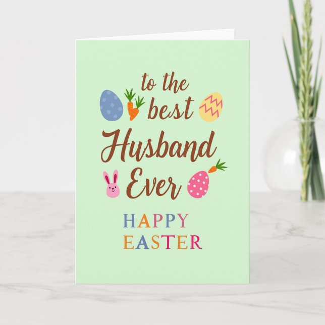 Best Husband Easter Greeting Card Karte (Vorderseite)