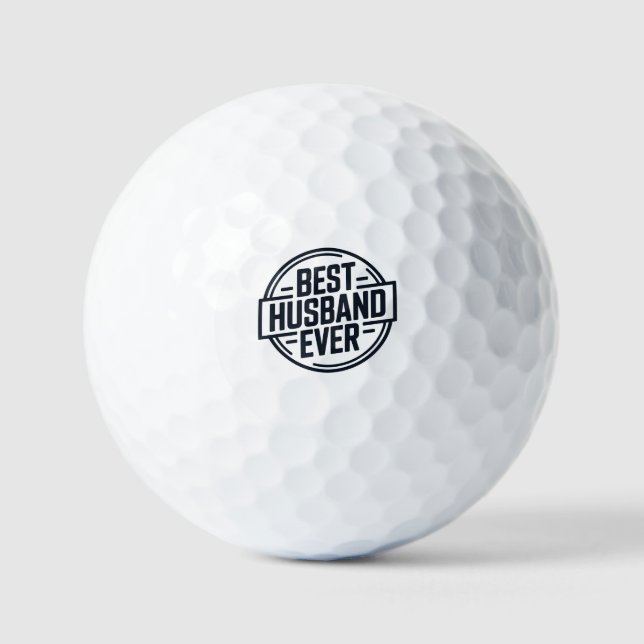 Best Husband Ever Badge Design Golfball (Vorderseite)