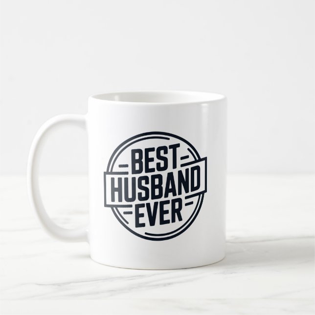 Best Husband Ever Badge Design Kaffeetasse (Links)