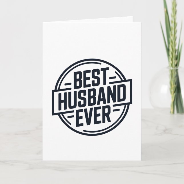 Best Husband Ever Badge Design Karte (Vorderseite)