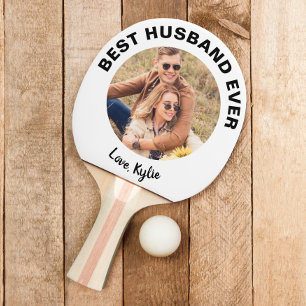 Best Husband Ever Foto Personalisiert Tischtennis Schläger