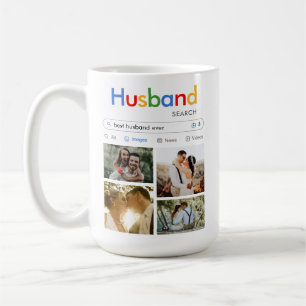 Best Husband Ever Funny Search   4 FotoCollage Kaffeetasse
