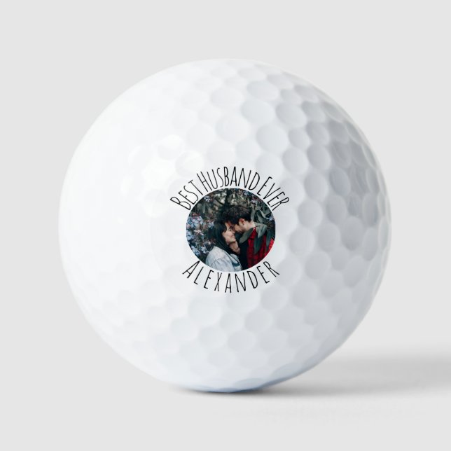 Best Husband Ever Golfer Valentines Day Player Golfball (Vorderseite)