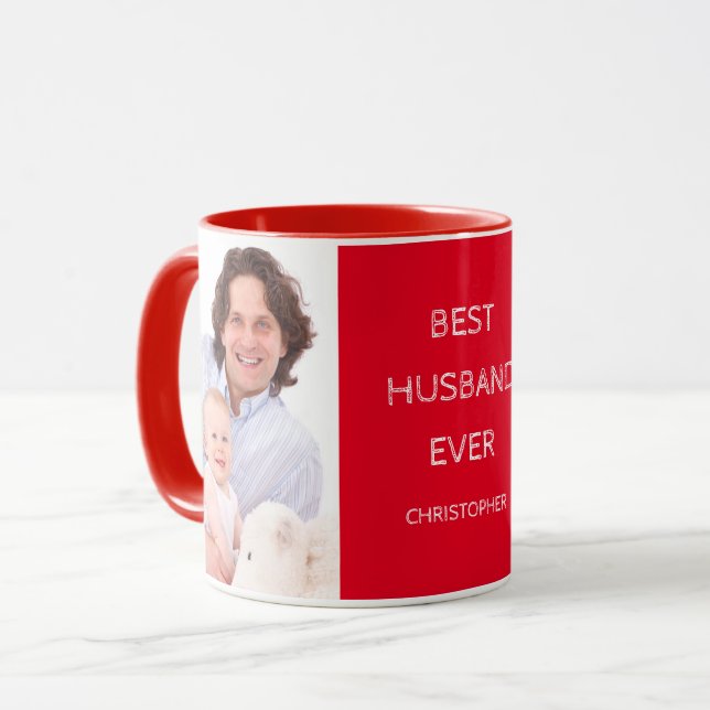 Best Husband je Custom Two Foto Tasse (Vorderseite Links)