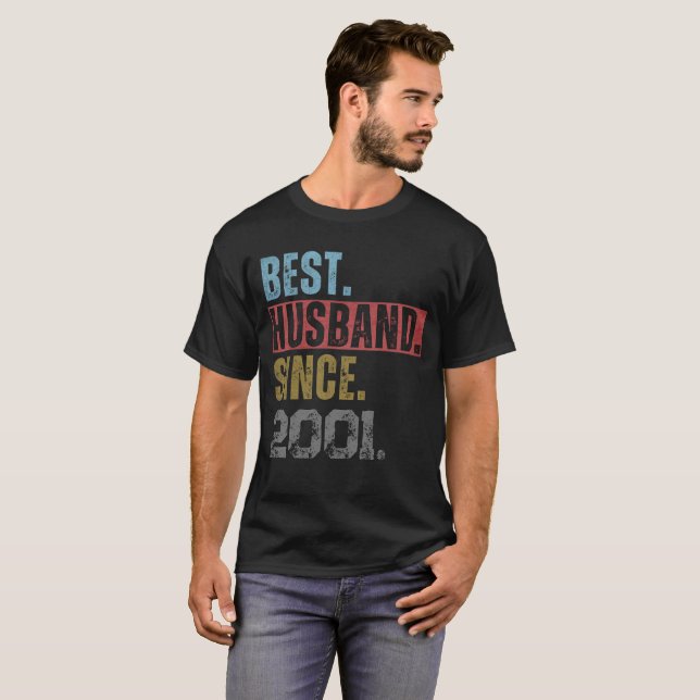 BEST HUSBAND SEIT 2001 PERSONALISIERT T-Shirt (Vorne ganz)