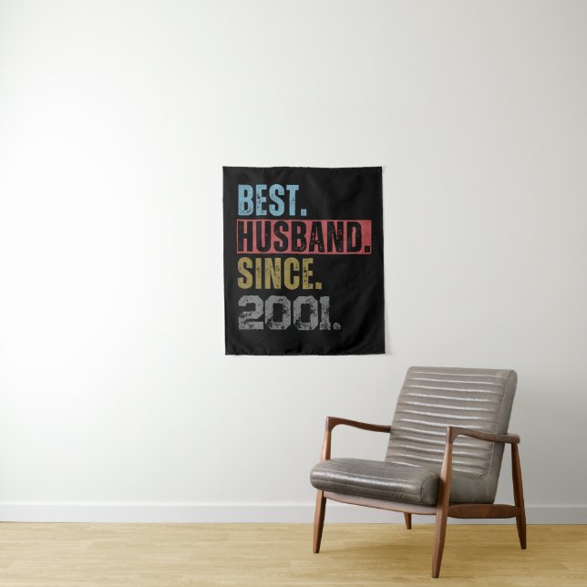 BEST HUSBAND SEIT 2001 PERSONALISIERT WANDTEPPICH (Beispiel)
