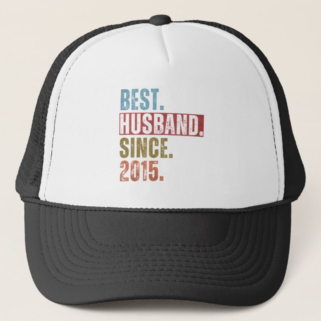 BEST HUSBAND SEIT 2015 TRUCKERKAPPE (Vorderseite)