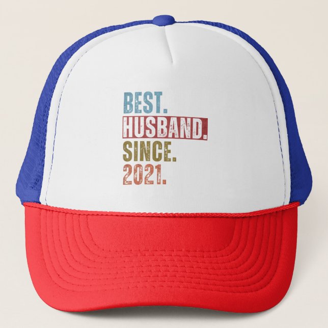 BEST HUSBAND SEIT 2021 TRUCKERKAPPE (Vorderseite)