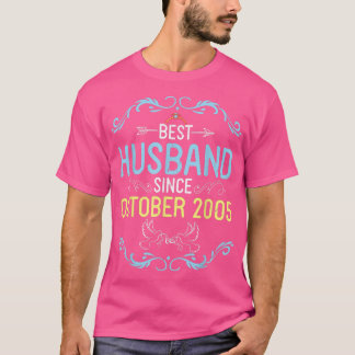 Best Husband Seit Oktober 2005 Happy Marry Weddin T-Shirt