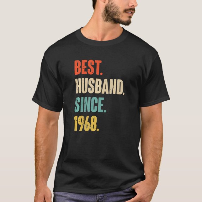 Best Husband Since 1968  54 Wedding Anniversary Fo T-Shirt (Vorderseite)