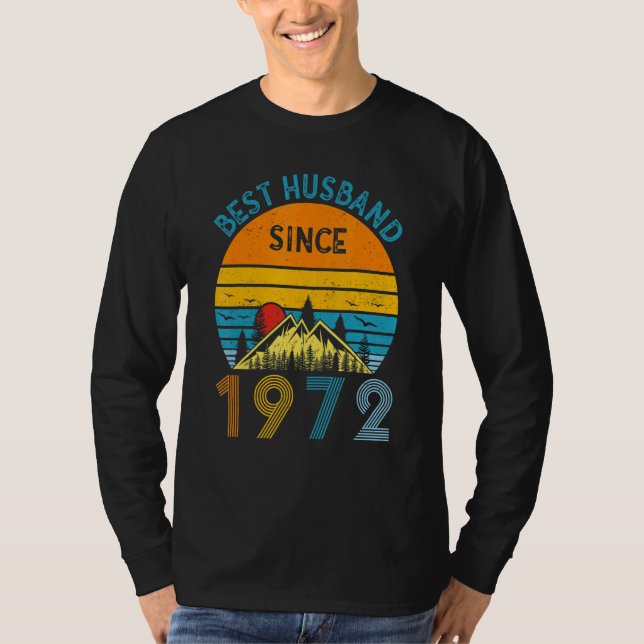 Best Husband Since 1972 50th Wedding Anniversary V T-Shirt (Vorderseite)