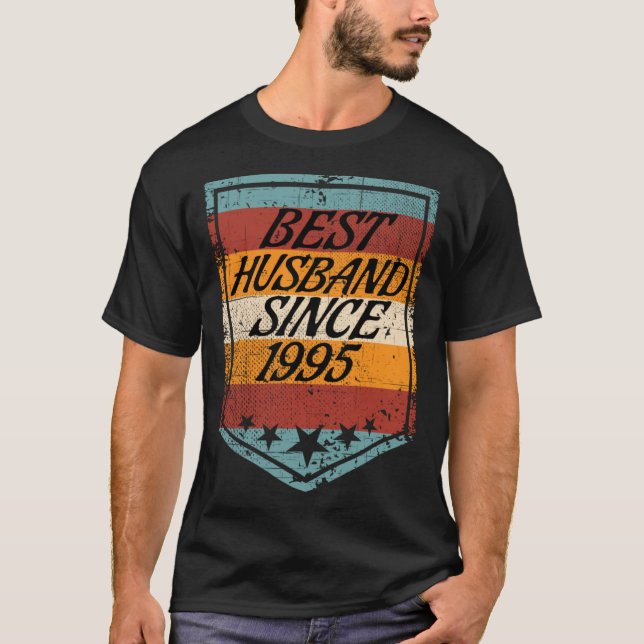 Best Husband since 1995 wedding married 1995 marri T-Shirt (Vorderseite)