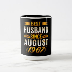 Best Husband Since August 1967 Zweifarbige Tasse