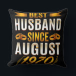 Best Husband Since August 1970 Kissen<br><div class="desc">Best Husband Since August 1970 Funny Anniversary Funny gift for any husband or dad is a cool guy For him ohrfeits boyfriend, husband valentines day funny gift idea. also great for father's day, birthday ohrs, anniversary gift, new Year gift, Christmas ohrts, the t Gift for boyfriend, perfectines day gift from...</div>