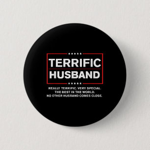 Best Husband Trump 2024 - Terrific Husband Funny Button