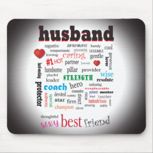 Best Husband Wonderful A1 Word Cloud Mousepad