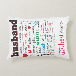 Best Husband Wonderful A1 Word Cloud Zierkissen