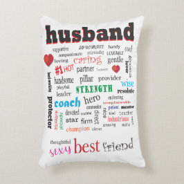 Best Husband Wonderful A1 Word Cloud Zierkissen