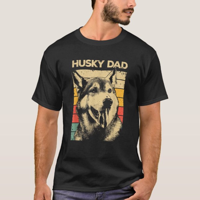 Best Husky Design For Dad Men Siberian Husky Pet D T-Shirt (Vorderseite)