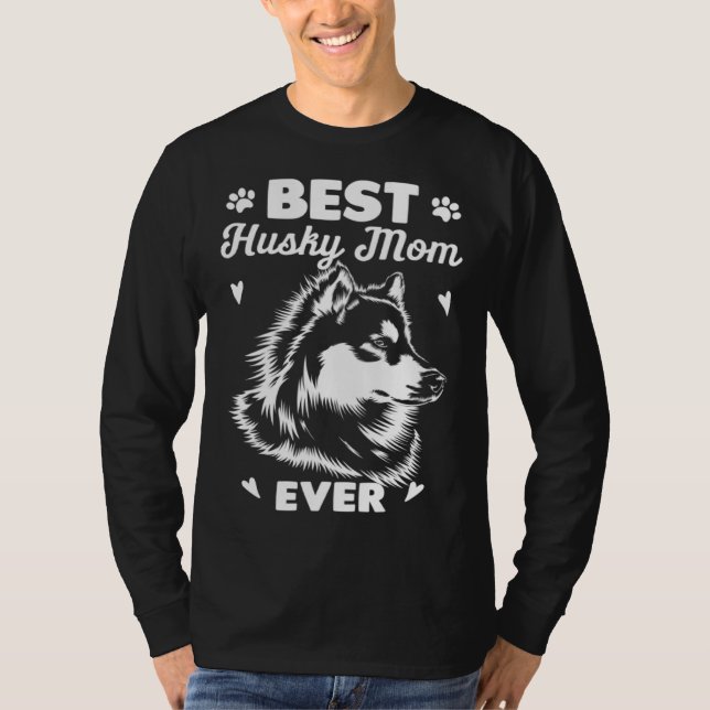Best Husky Mom Siberian Husky T-Shirt (Vorderseite)