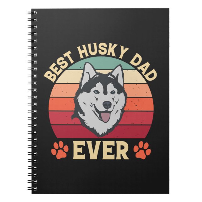 Best husky Papa jemals Ultimate Liebe Bond Dog Dad Notizblock (Vorderseite)