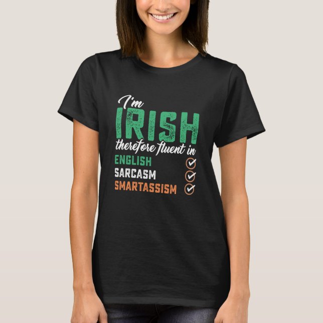Best Irish Fluent in Smart St Patricks T-Shirt (Vorderseite)