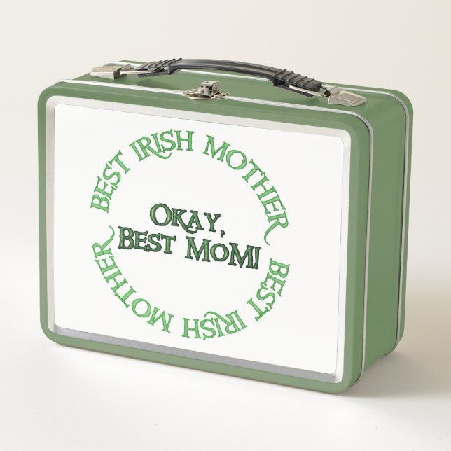 Best Irish Mother white and green lunchbox (Vorderseite)