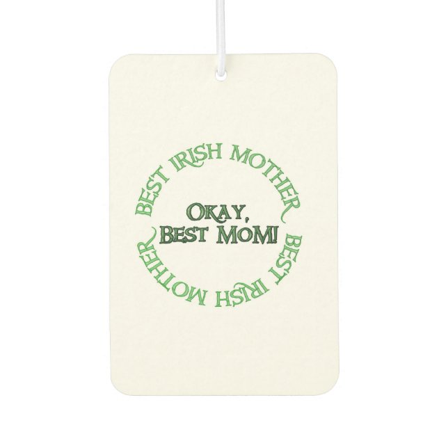 Best Irish Mother white car air freshener Autolufterfrischer (Vorderseite)