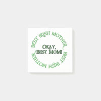 Best Irish Mother white note Pads