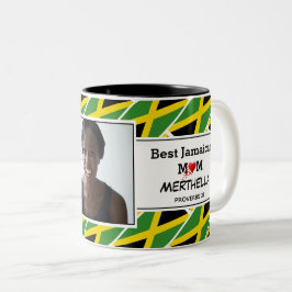 BEST JAMAICAN MAMA Personalisiert JAMAICA Flag Fot Zweifarbige Tasse