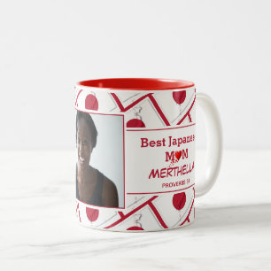 BEST JAPANESE MAMA Personalisiert HINOMARU FLAG Fo Zweifarbige Tasse