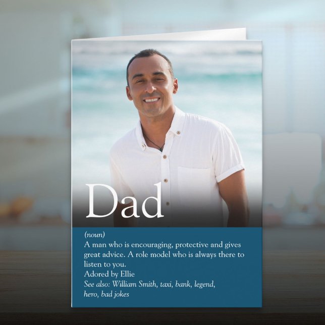 Best je Vater Daddy Pater Definition Foto Karte (Best Ever Dad Daddy Father Definition Photo Card)