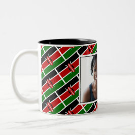 BEST KENYAN MAMA Personalisiert KENYA FLAG Foto Zweifarbige Tasse