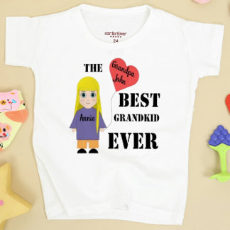 "BEST KID EVER" niedliches individuelle Name-Shirt Kleinkind T-shirt
