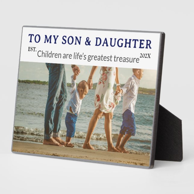 Best Kids Ever – Son’s & Daughter’s Day Plaque Fotoplatte (Seite)