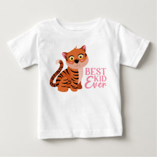 BEST KIDS JE NIEDLICHER PINK TIGER BABY T-SHIRT