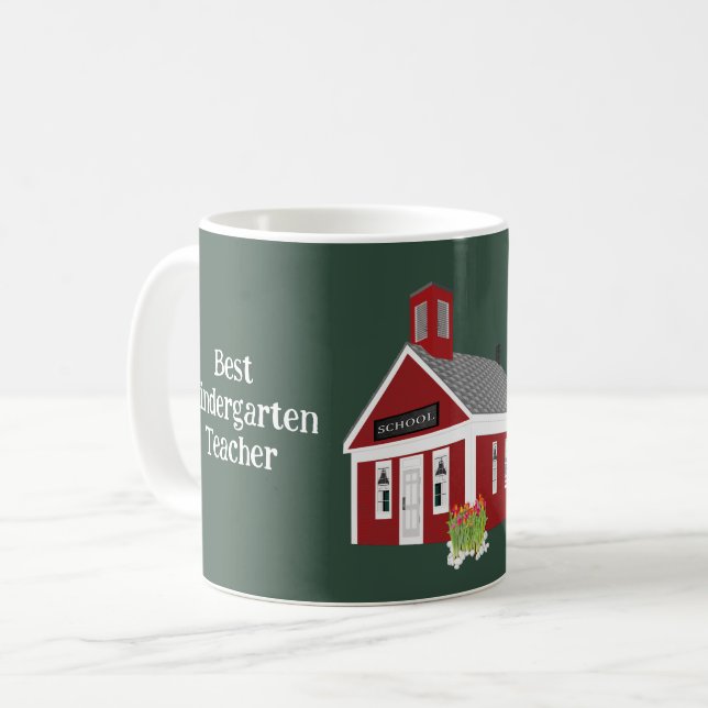 Best Kindergarten Teacher School Coffee Cup Tasse (Vorderseite Links)