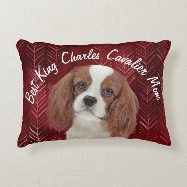 Best King Charles Cavalier Mama Accent Pillow Dekokissen (Vorderseite)