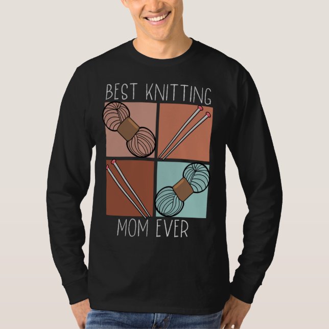 Best Knitting Mom Ever Crochet Yarn Collector Moth T-Shirt (Vorderseite)