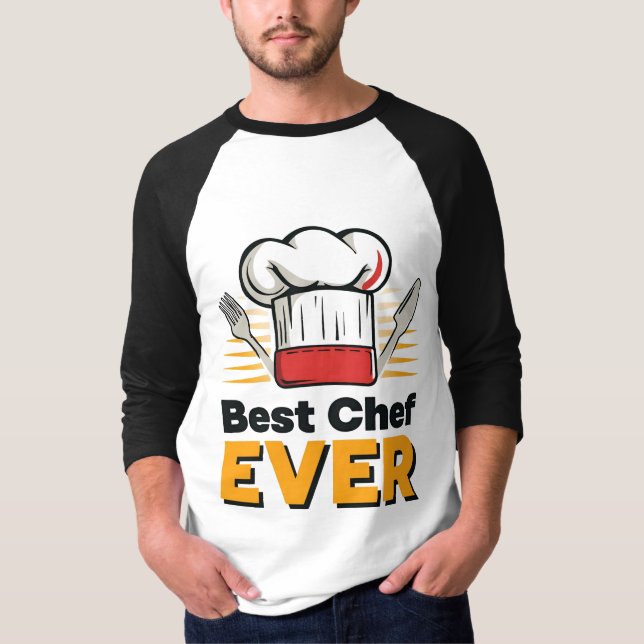"Best Koch jemals Cooking Kitchen T - Shirt" T-Shirt (Vorderseite)