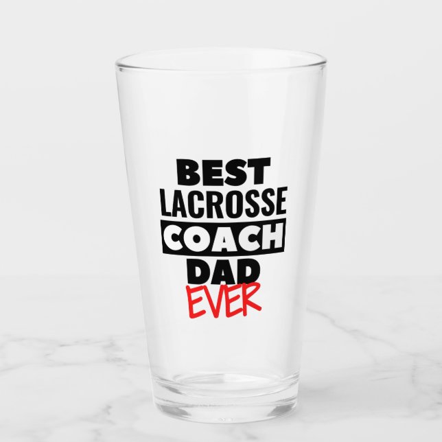 Best Lacrosse Coach Dad. Glas (Vorderseite)