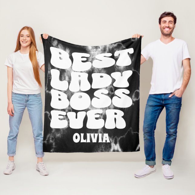 Best Lady Boss je Retro Black Gefärbte Krawatte Cu Fleecedecke (Beispiel)