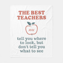 BEST LEHRER kundenspezifische Monogramm Fleecedeck