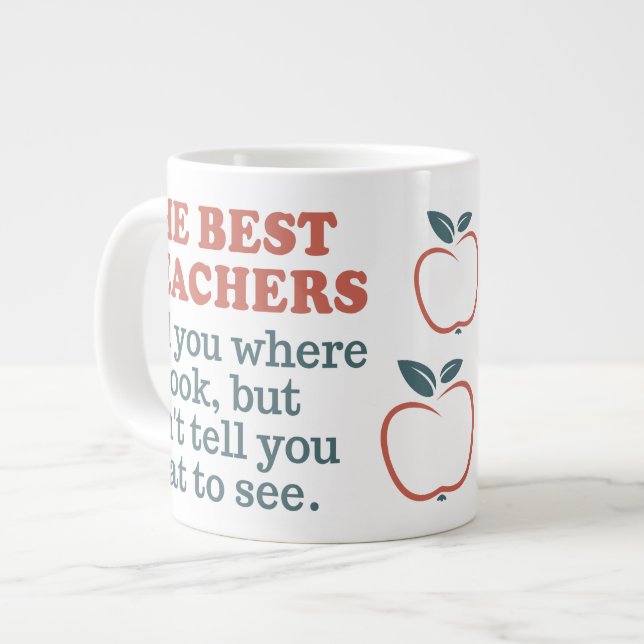 BEST LEHRER kundenspezifische monogramm-Jumbo-Tass Jumbo-Tasse (Vorderseite Links)